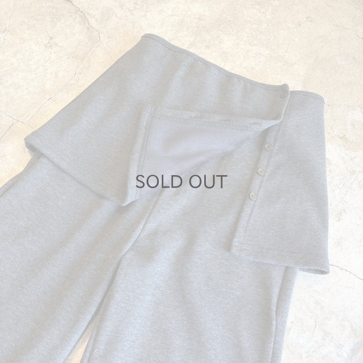 画像3: 2 WAY SKIRT LAYERED DESIGN SOFT FLARE SWEAT PANTS / W22~W33 (3)