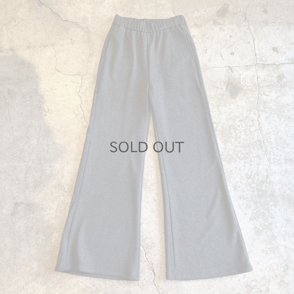 画像4: 2 WAY SKIRT LAYERED DESIGN SOFT FLARE SWEAT PANTS / W22~W33 (4)