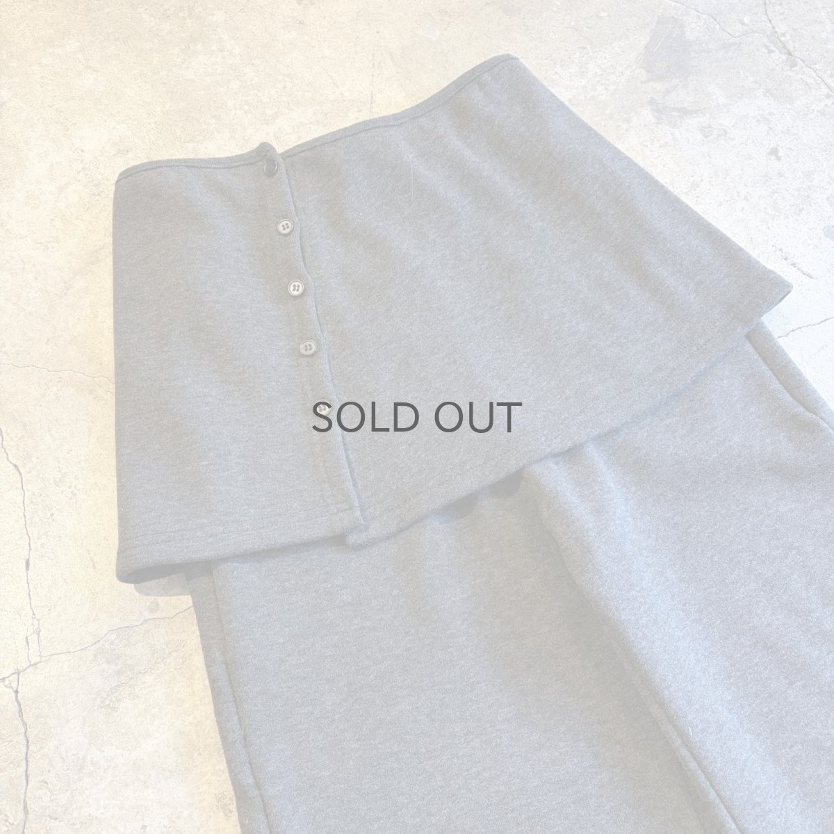 画像10: 2 WAY SKIRT LAYERED DESIGN SOFT FLARE SWEAT PANTS / W22~W33 (10)