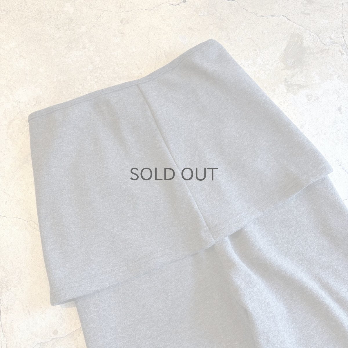 画像11: 2 WAY SKIRT LAYERED DESIGN SOFT FLARE SWEAT PANTS / W22~W33 (11)