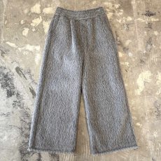 画像1: COLOR FAUX FUR WIDE SILHOUETTE PANTS / GREY / W29~ (1)