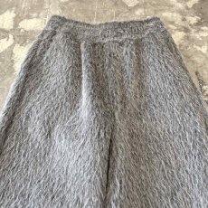 画像10: COLOR FAUX FUR WIDE SILHOUETTE PANTS / GREY / W29~ (10)
