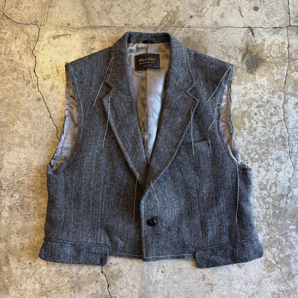 画像1: 【Wiz&Witch】"OUT STITCH" TWEED TAILOR VEST  / OS (1)