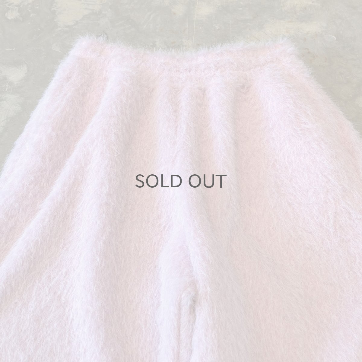 画像10: COLOR FAUX FUR WIDE SILHOUETTE PANTS / PINK / W29~ (10)