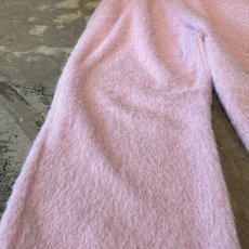 画像7: COLOR FAUX FUR WIDE SILHOUETTE PANTS / PINK / W29~ (7)