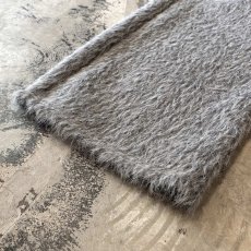 画像8: COLOR FAUX FUR WIDE SILHOUETTE PANTS / GREY / W29~ (8)