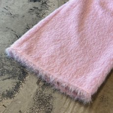 画像8: COLOR FAUX FUR WIDE SILHOUETTE PANTS / PINK / W29~ (8)