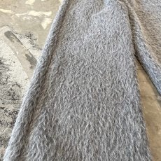 画像7: COLOR FAUX FUR WIDE SILHOUETTE PANTS / GREY / W29~ (7)