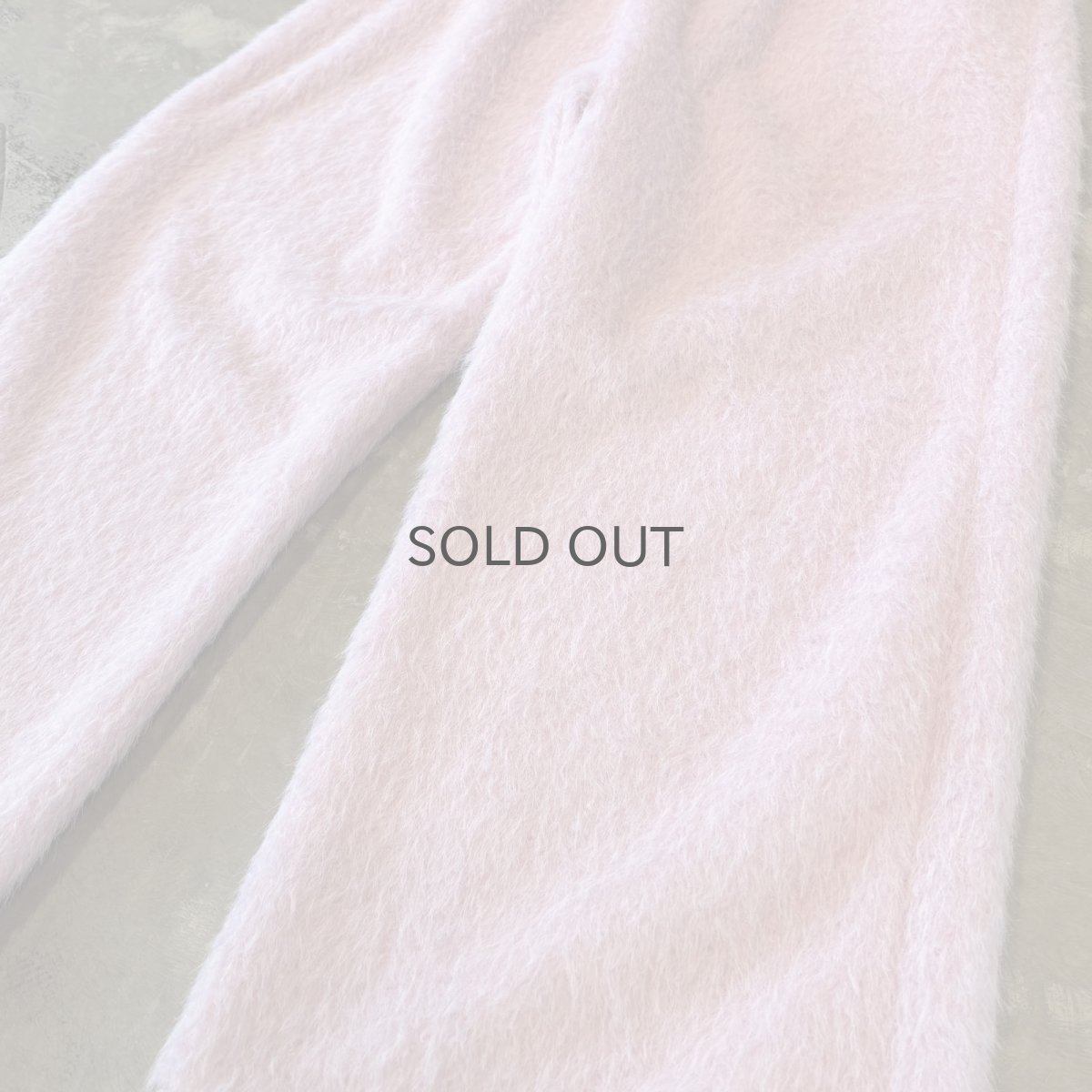画像6: COLOR FAUX FUR WIDE SILHOUETTE PANTS / PINK / W29~ (6)