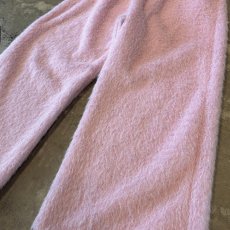 画像6: COLOR FAUX FUR WIDE SILHOUETTE PANTS / PINK / W29~ (6)