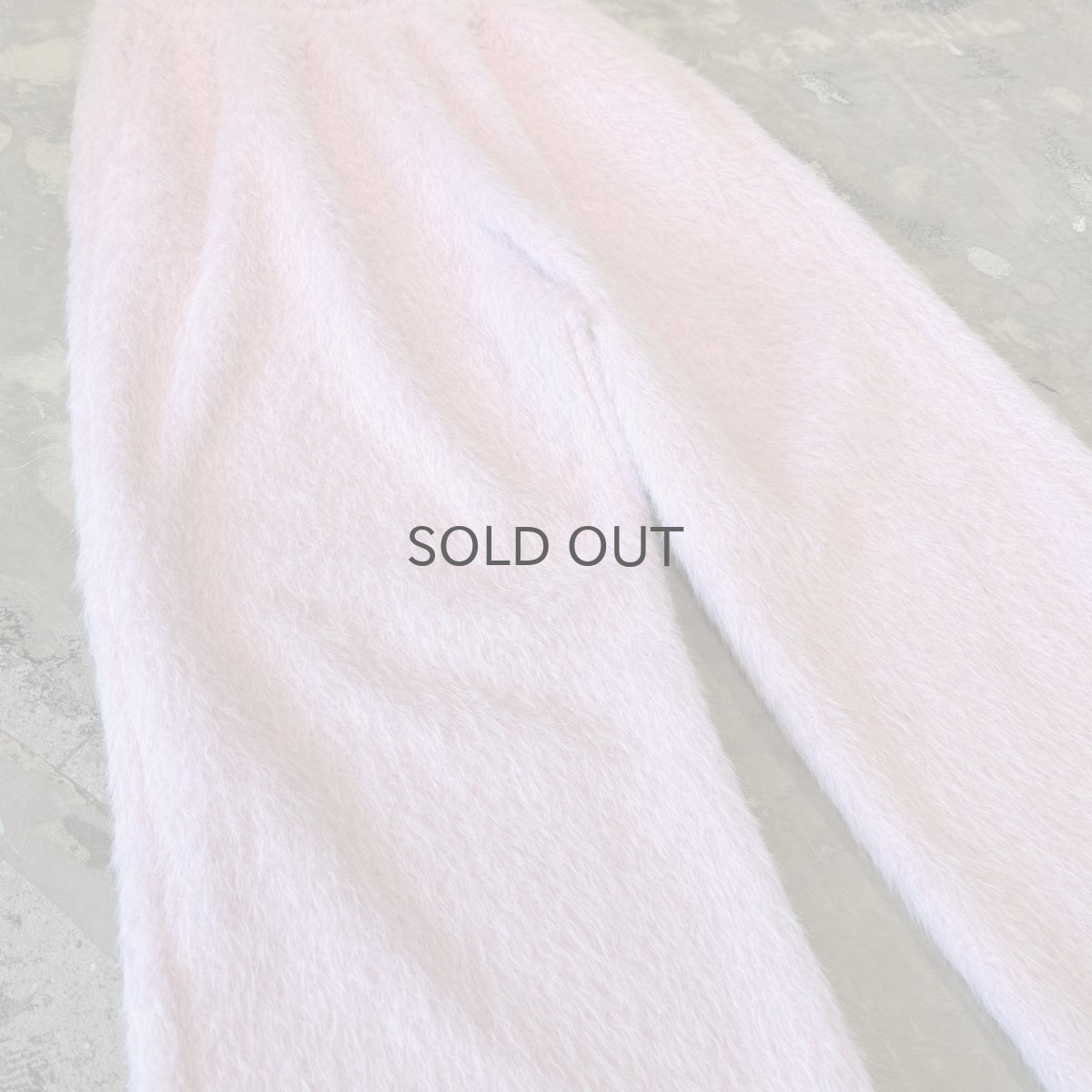 画像5: COLOR FAUX FUR WIDE SILHOUETTE PANTS / PINK / W29~ (5)
