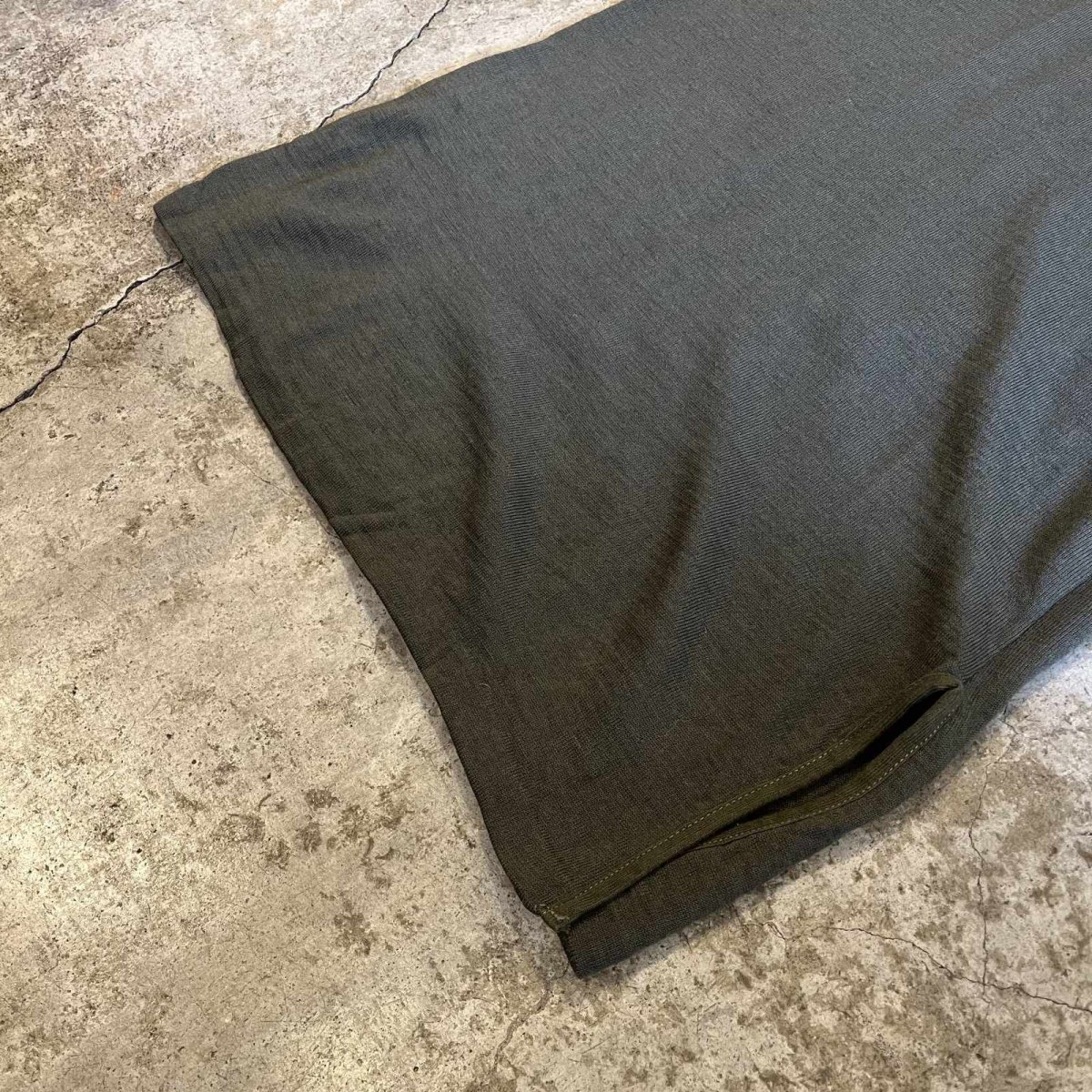 画像4: EURO MILITARY KHAKI COLOR HENRY NECK L/S TOPS / Ladies M(5) (4)