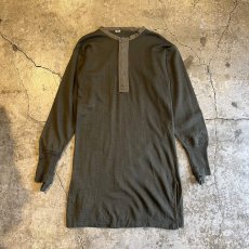 画像1: EURO MILITARY KHAKI COLOR HENRY NECK L/S TOPS / Ladies M(5) (1)