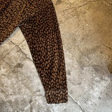 画像7: ALL OVER LEOPARD PATTERN VELVET DESIGN L/S SHIRT / Ladies XL(M) (7)