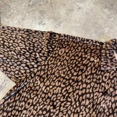 画像9: ALL OVER LEOPARD PATTERN VELVET DESIGN L/S SHIRT / Ladies XL(M) (9)