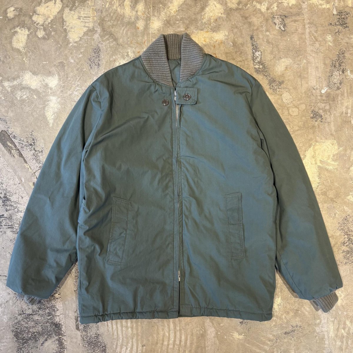 画像1: RIB SWITCHED BICOLOR ZIP UP JACKET / Mens M~L (1)