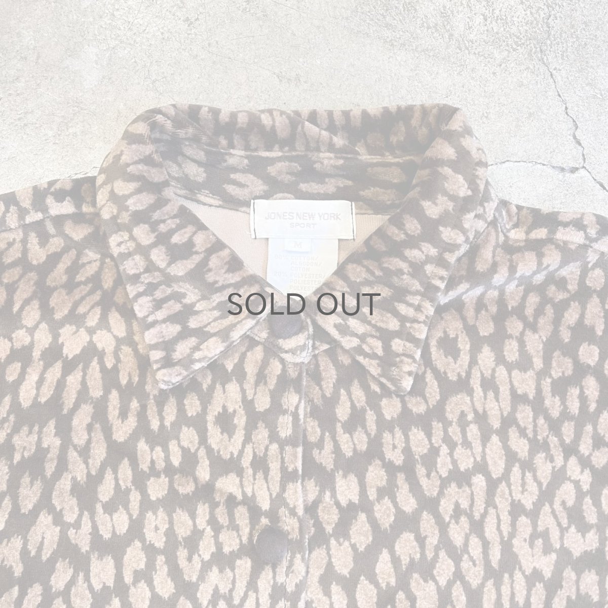 画像8: ALL OVER LEOPARD PATTERN VELVET DESIGN L/S SHIRT / Ladies XL(M) (8)