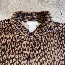 画像8: ALL OVER LEOPARD PATTERN VELVET DESIGN L/S SHIRT / Ladies XL(M) (8)