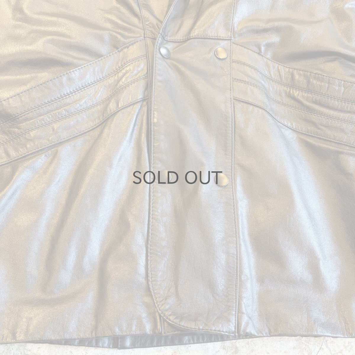 画像4: BLACK COLOR LEATHER DOUBLE DESIGN JACKET / Ladies M~L (4)