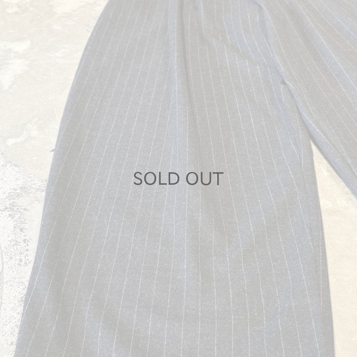 画像7: 【WONDERGROUND】STRIPE PATTERN WIDE WOOL SLACKS / BLACK / OS (7)