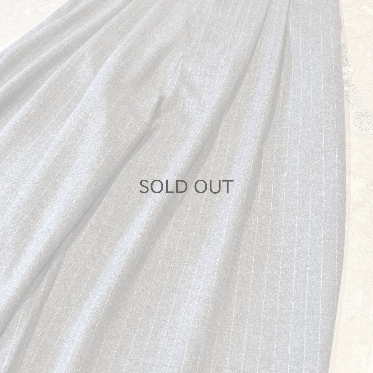 画像4: 【WONDERGROUND】STRIPE PATTERN WIDE WOOL SLACKS / GREY / OS (4)