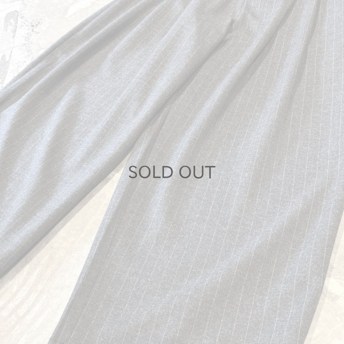 画像6: 【WONDERGROUND】STRIPE PATTERN WIDE WOOL SLACKS / GREY / OS (6)