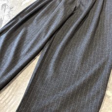 画像6: 【WONDERGROUND】STRIPE PATTERN WIDE WOOL SLACKS / GREY / OS (6)