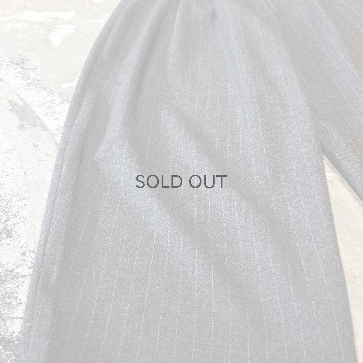 画像7: 【WONDERGROUND】STRIPE PATTERN WIDE WOOL SLACKS / GREY / OS (7)