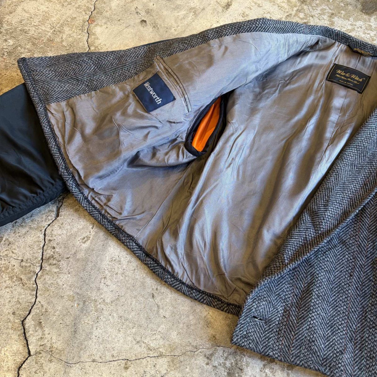 画像7: 【Wiz&Witch】"UNITED" MA-1 SLEEVE TWEED TAYLOR JACKET / OS (7)