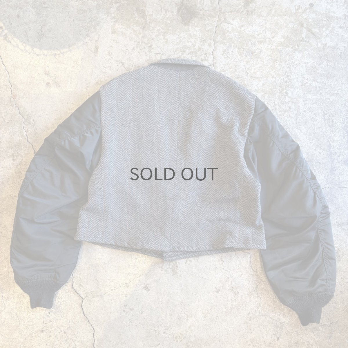 画像2: 【Wiz&Witch】"UNITED" MA-1 SLEEVE TWEED TAYLOR JACKET / OS (2)