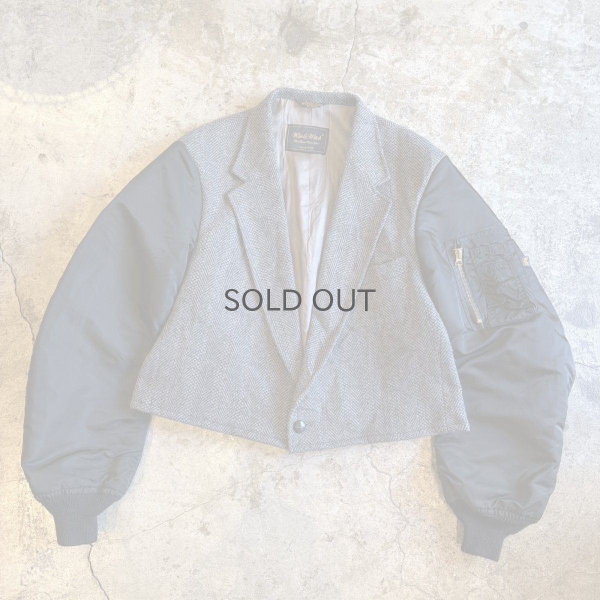 画像1: 【Wiz&Witch】"UNITED" MA-1 SLEEVE TWEED TAYLOR JACKET / OS (1)