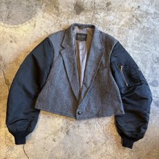 画像1: 【Wiz&Witch】"UNITED" MA-1 SLEEVE TWEED TAYLOR JACKET / OS (1)