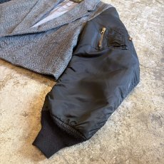 画像5: 【Wiz&Witch】"UNITED" MA-1 SLEEVE TWEED TAYLOR JACKET / OS (5)