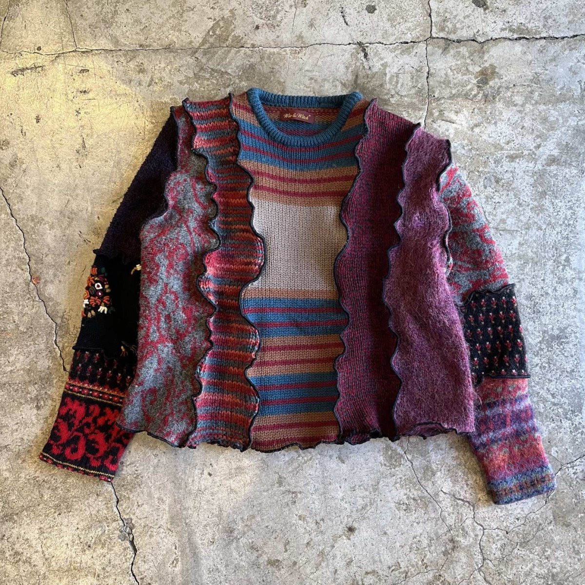 画像1: 【Wiz&Witch】"OUT STITCH" DECO KNIT / OS (1)