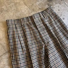 画像3: GUN CLUB CHECK PATTERN 2 TUCK DESIGN SLACKS PANTS / W29 (3)