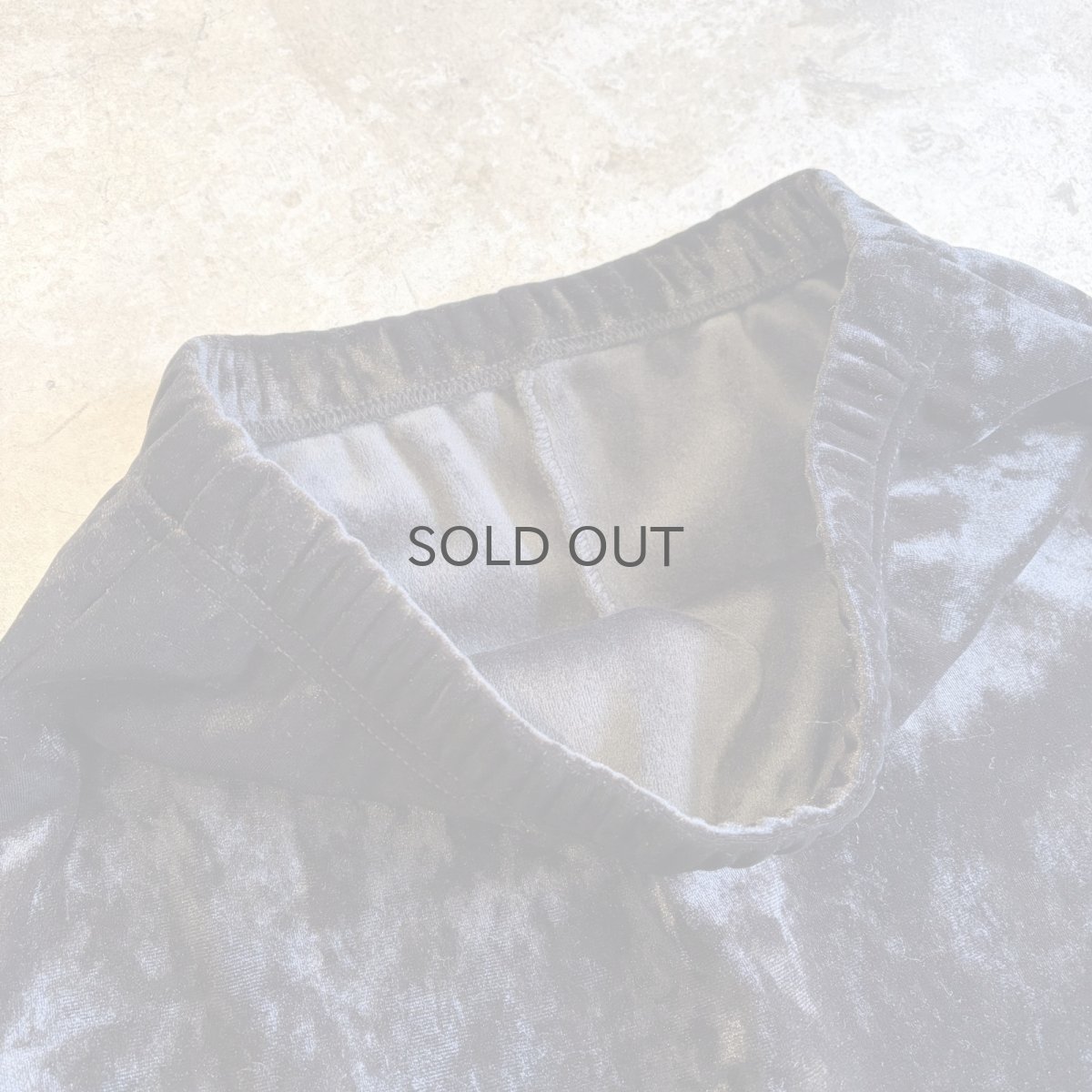 画像6: BLACK COLOR VELVET BACK SLIT SKIRT / W26~W35 (6)