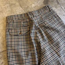 画像8: GUN CLUB CHECK PATTERN 2 TUCK DESIGN SLACKS PANTS / W29 (8)
