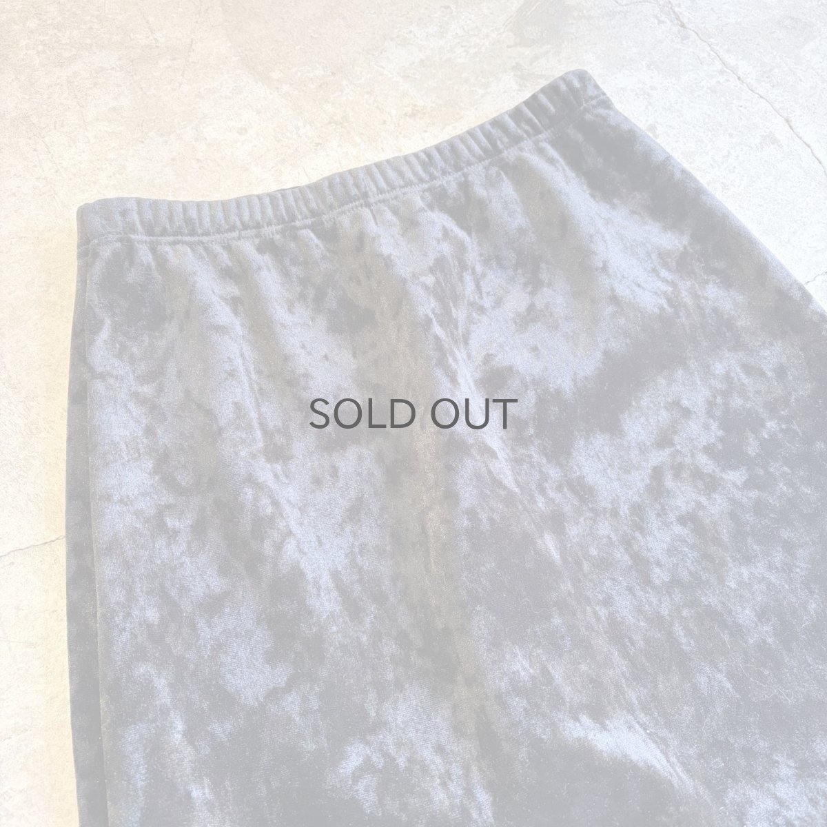 画像3: BLACK COLOR VELVET BACK SLIT SKIRT / W26~W35 (3)