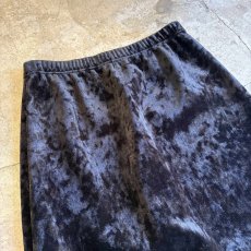 画像3: BLACK COLOR VELVET BACK SLIT SKIRT / W26~W35 (3)
