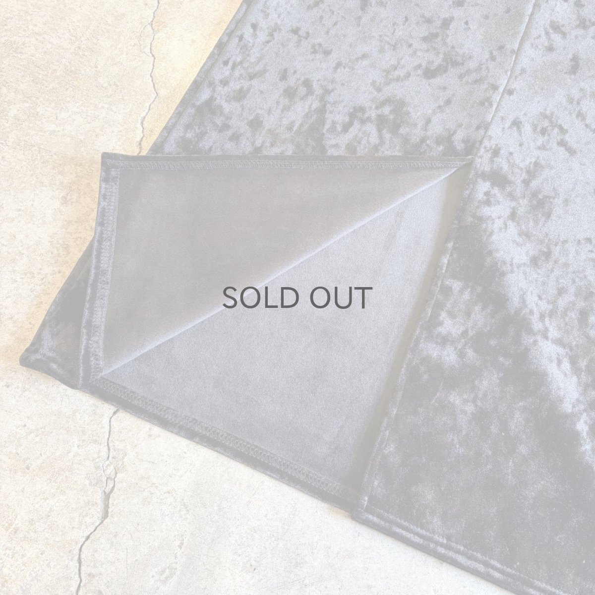 画像7: BLACK COLOR VELVET BACK SLIT SKIRT / W26~W35 (7)