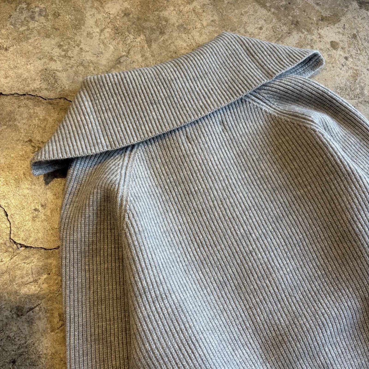 画像10: 【WONDERGROUND】HIGH & SAILOR COLLAR DOUBLE ZIP UP KNIT TOPS / GRAY / OS (10)