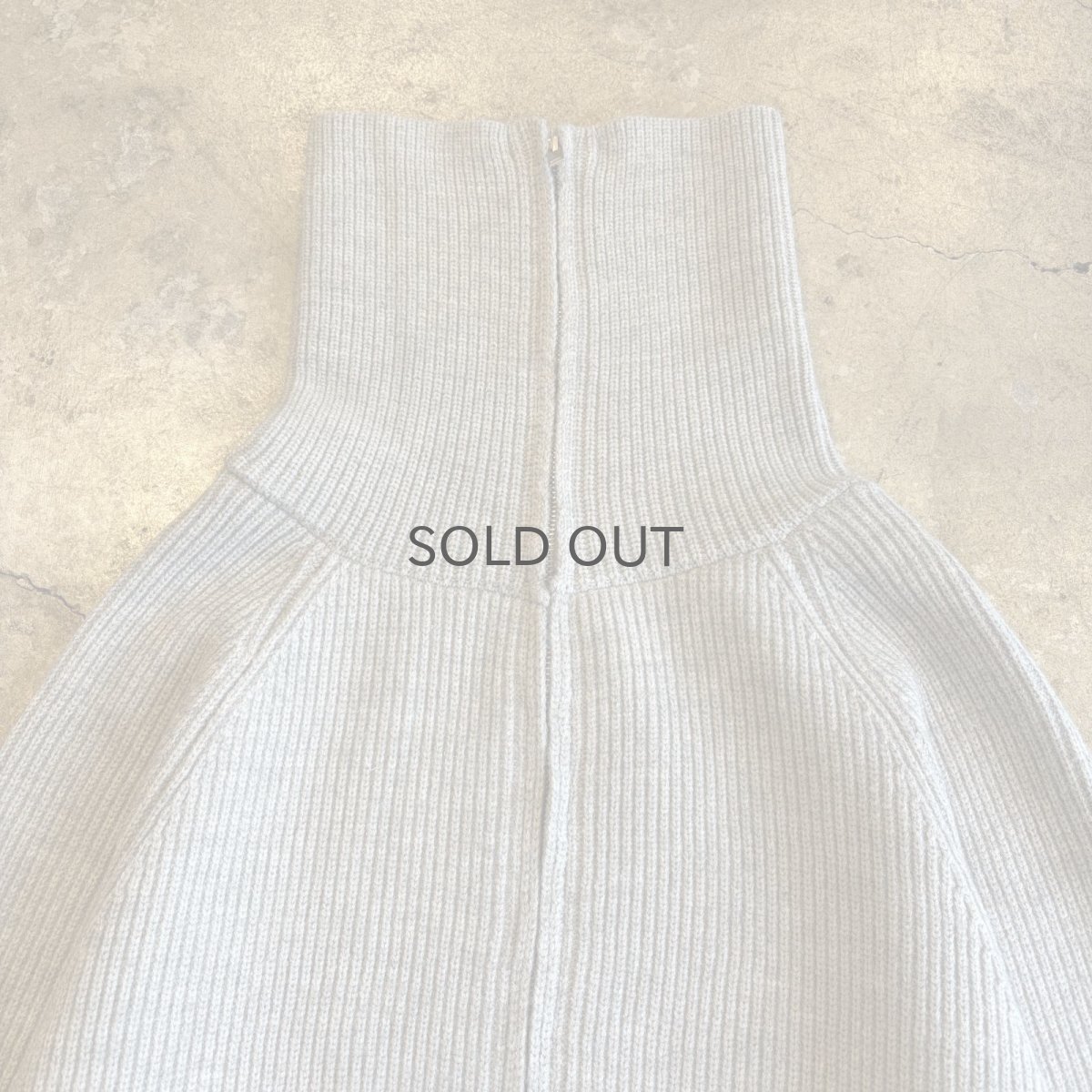 画像6: 【WONDERGROUND】HIGH & SAILOR COLLAR DOUBLE ZIP UP KNIT TOPS / GRAY / OS (6)