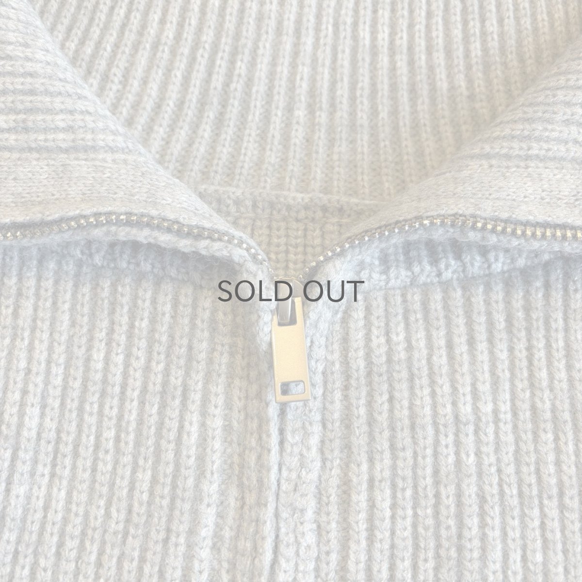 画像5: 【WONDERGROUND】HIGH & SAILOR COLLAR DOUBLE ZIP UP KNIT TOPS / GRAY / OS (5)