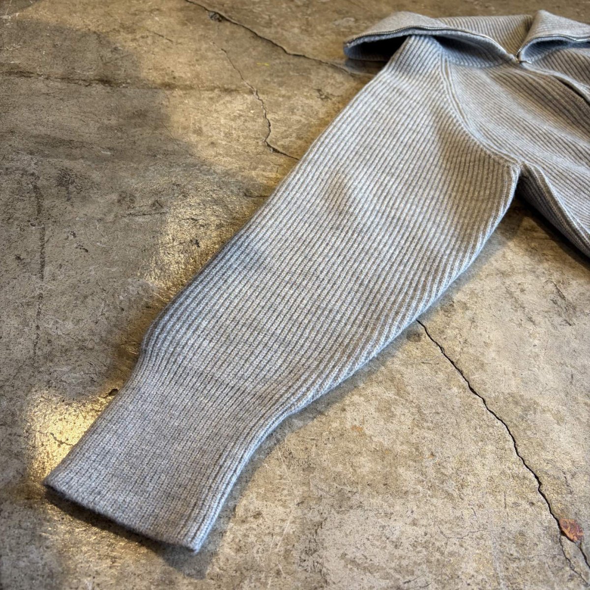 画像8: 【WONDERGROUND】HIGH & SAILOR COLLAR DOUBLE ZIP UP KNIT TOPS / GRAY / OS (8)