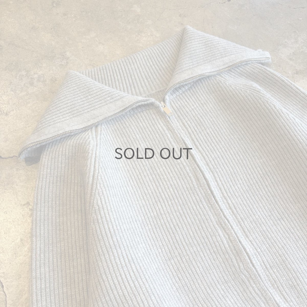 画像3: 【WONDERGROUND】HIGH & SAILOR COLLAR DOUBLE ZIP UP KNIT TOPS / GRAY / OS (3)