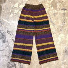 画像2: ALL OVER BORDER PATTERN KNITTING PANTS / FREE (2)