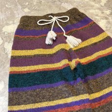 画像3: ALL OVER BORDER PATTERN KNITTING PANTS / FREE (3)