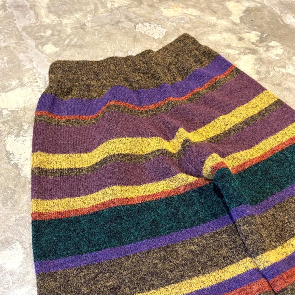 画像9: ALL OVER BORDER PATTERN KNITTING PANTS / FREE (9)