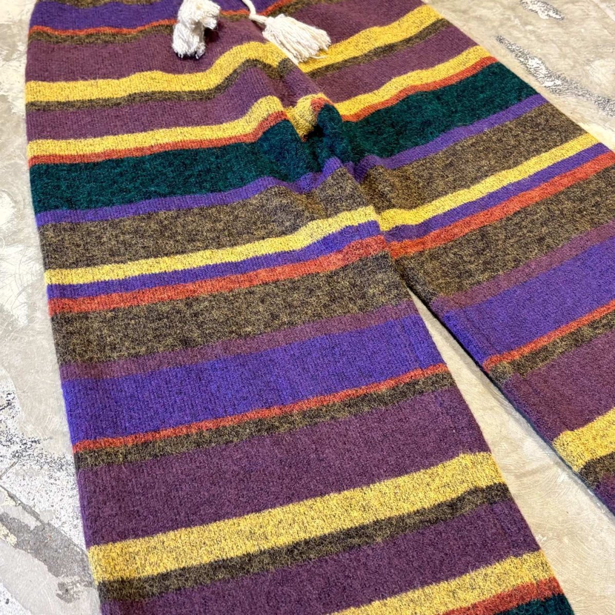 画像5: ALL OVER BORDER PATTERN KNITTING PANTS / FREE (5)