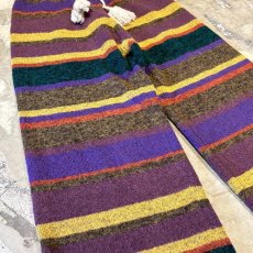 画像5: ALL OVER BORDER PATTERN KNITTING PANTS / FREE (5)